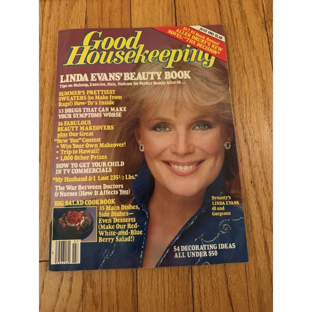 Good Housekeeping Magazine July 1983 Linda Evans Beauty Book Summer‎ Fashion
